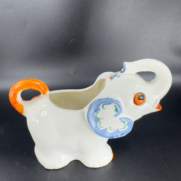 Antique German Pottery Elephant Shaped Sugar And Creamer Set Marked Germany VTG - Picture 11 of 16